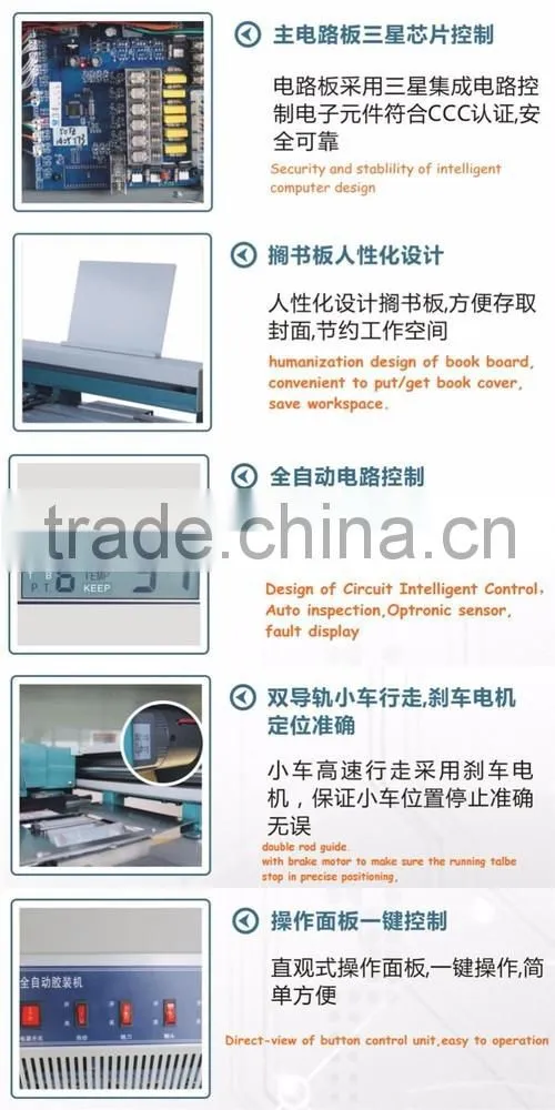 competitive factory price 55H-A4 55mm hot glue booking bind machine