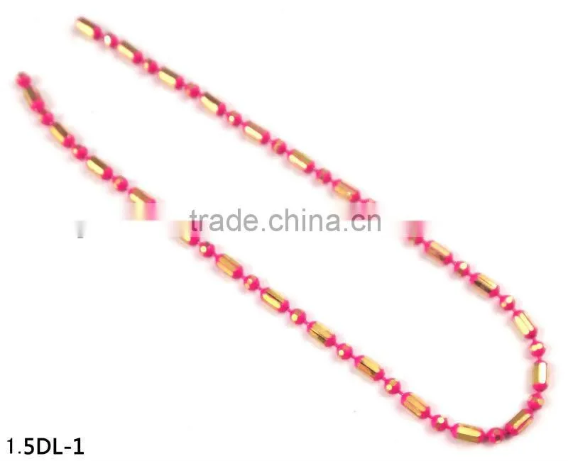 1.5DC Faceted Decoration Brass Ball Chain in NEON colours