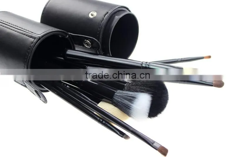 12pcs/set Black Cosmetic Makeup Brushes Set Make up Tool With Leather Cup Holder