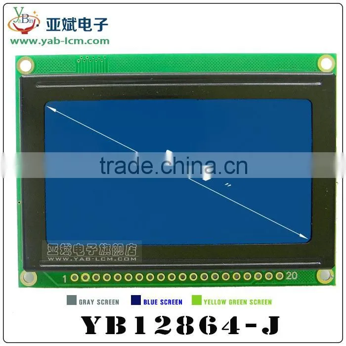 Professional Manufacturer 12864 128*64 LCD Display Module Outline Dimension:75.0*54.7*12.5mm