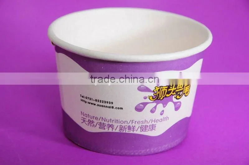 Double PE food container 16oz/paper salad bowl/yogurt paper bowl