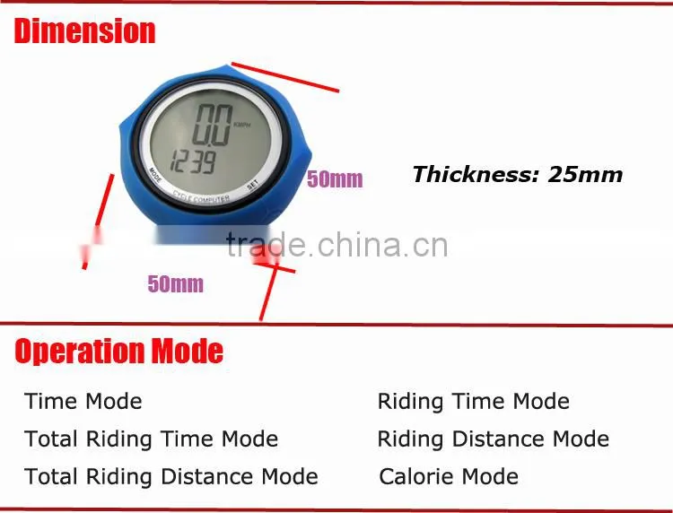 Waterproof LCD Display Electric Wireless Cycle Speedometer Sensor with Backlight