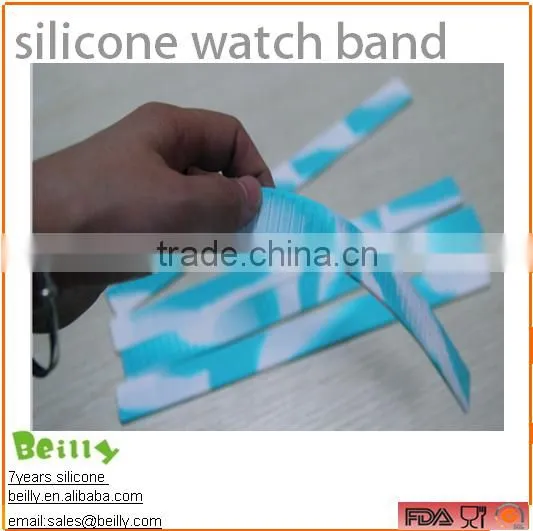 new design custom mutilcolour silicone watch band