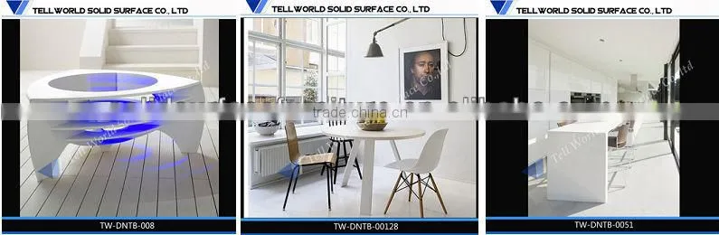 Solid surface dining desk/coffee shop tables and chairs