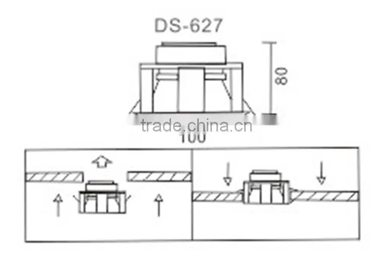 DS-627 series mini full-range hi-fi aluminum ceiling speaker
