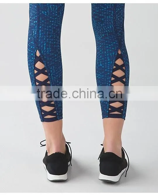 wholesale Custom fashion breathable Skinny yoga pants for women 2015 sportswear manufacturer