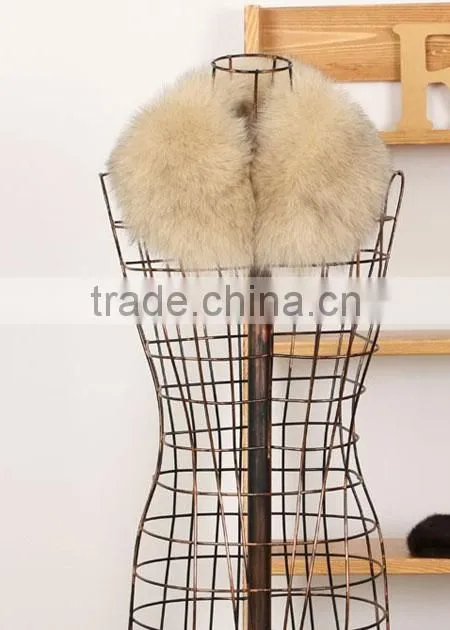 White women fox fur collar for coat popular in 2015