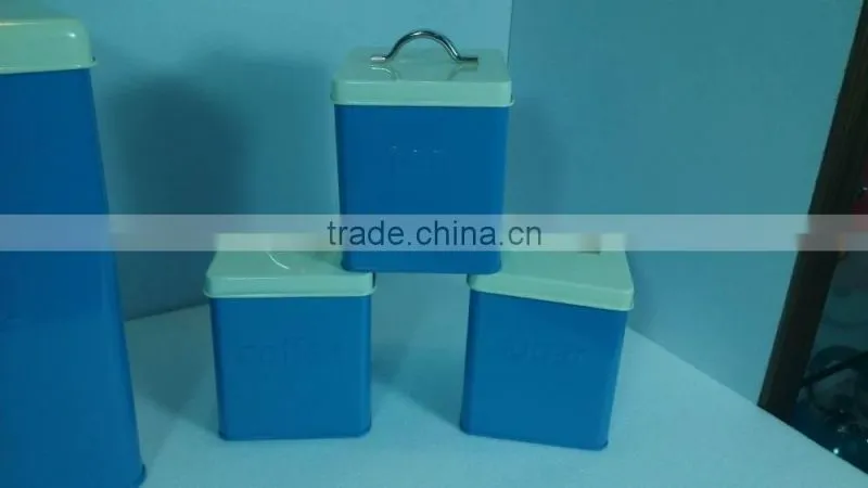 Stainless steel food storage container set with coating