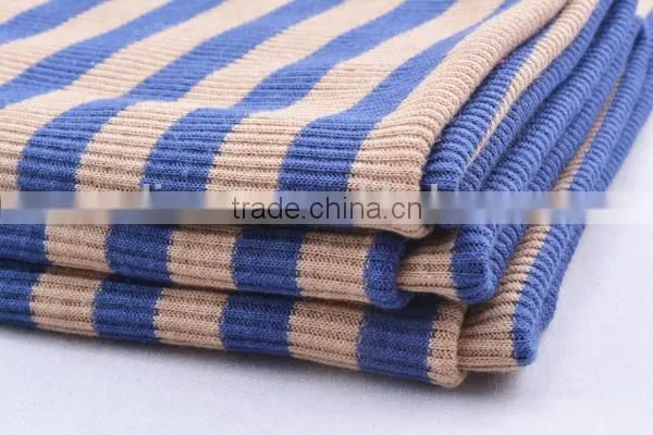 Textile wholesale stripe pattern 65% polyester 35% cotton 1x1 yarn dyed fabric