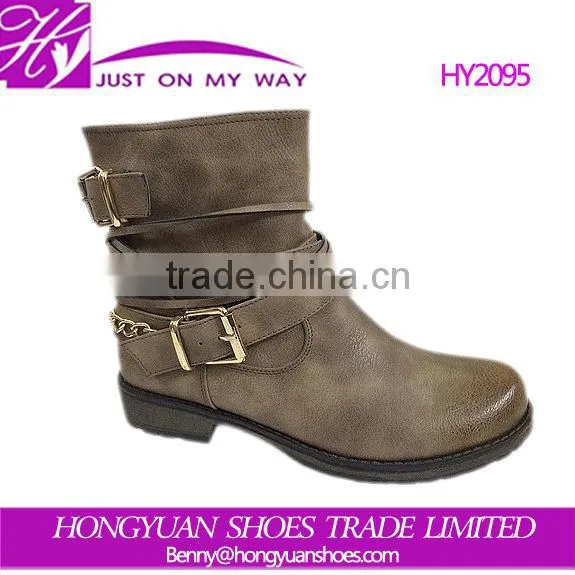 HY2077 free sample purple boot with buckle