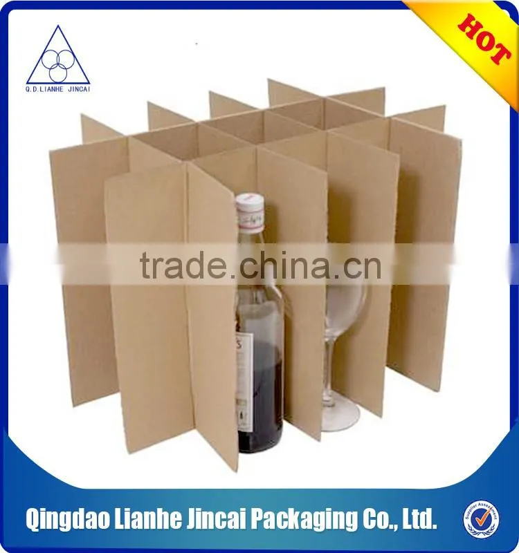 Corrugated wine box with dividers