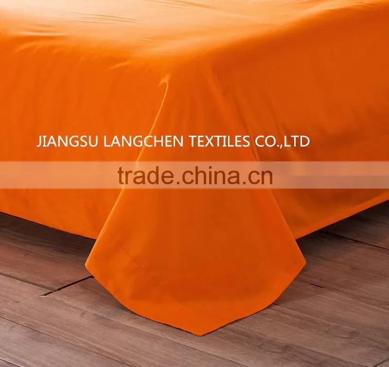 Spring/Summer bright color satin cotton classic orange bedding set