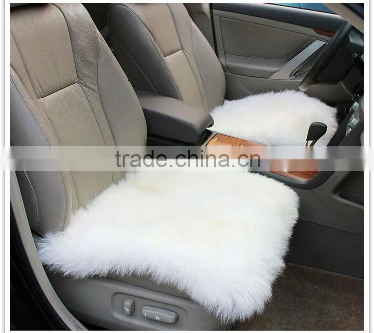 White Color Winter Australian Sheep Fur Seat Cushion