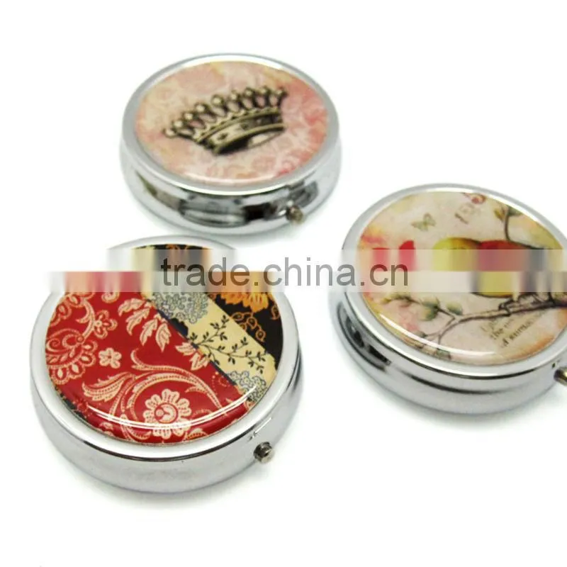 Round pill box/ pill case