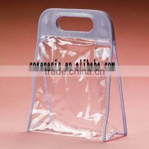 Rusable PVC handle bags/sundries packaging bag