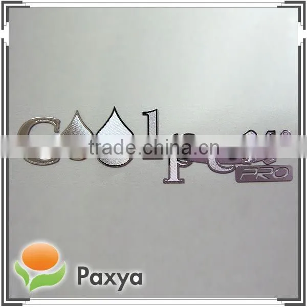 Laptop thin metal name sticker