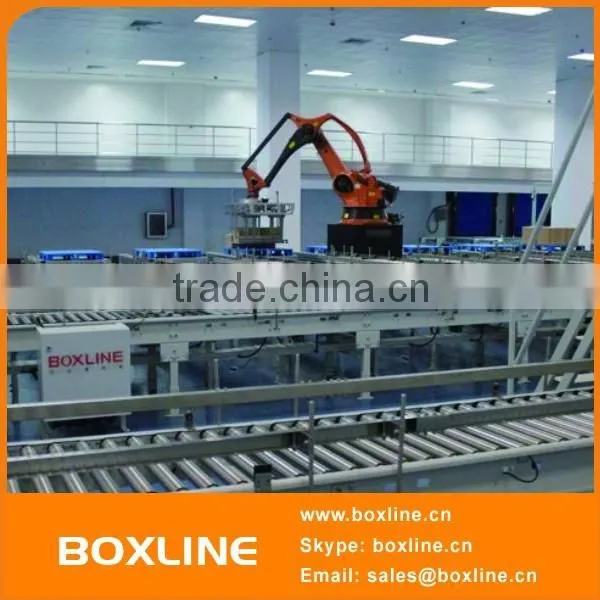 Industrial robot arm palletizing