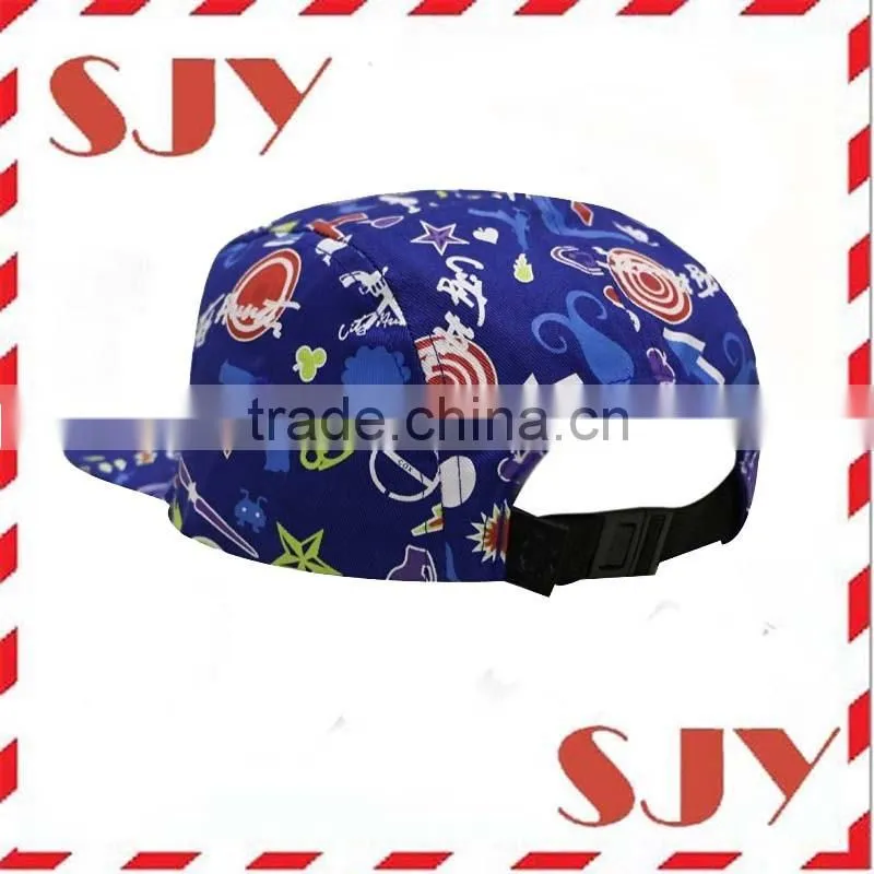 Custom All Over Print Floral 5 Panel Biker Hat