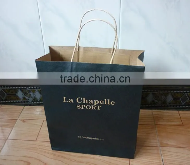 High quality kraft paper wholesale reusable shopping bags