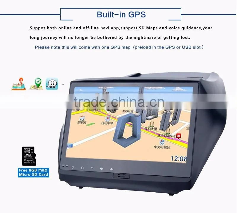 Android 5.1.1 car dvd player GPS ddr3 1gb internal storage for Hyundai IX35 2009 2015