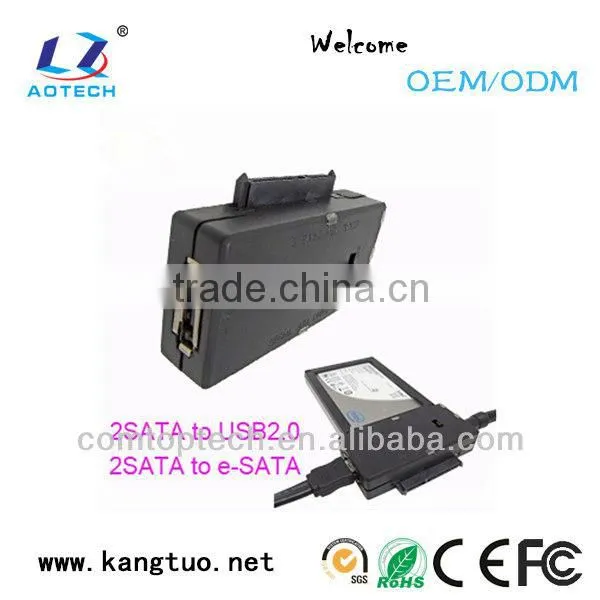 Shenzhen original 2SATA to USB2.0/e-SATA usb 3.0 to ide sata adapter