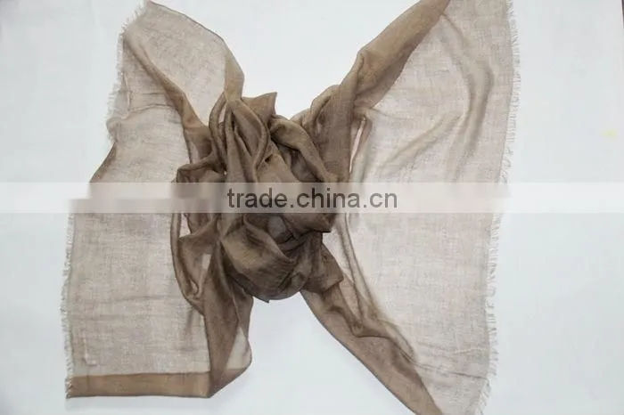 200s ring cashmere nature color scarf