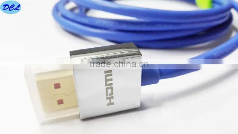 3M Blue slim HDMI cable with sliver metal shell