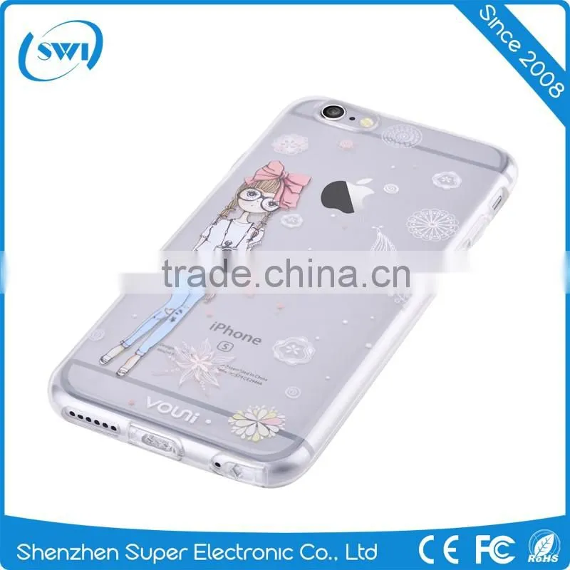 VOUNI Thin Case Cover TPU Rubber Gel clear tpu case for iphone 6 6s plus