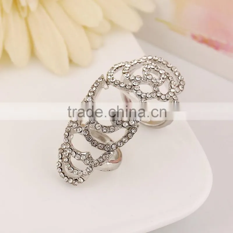 Fashion wholesale jewelry rose elastic force rings