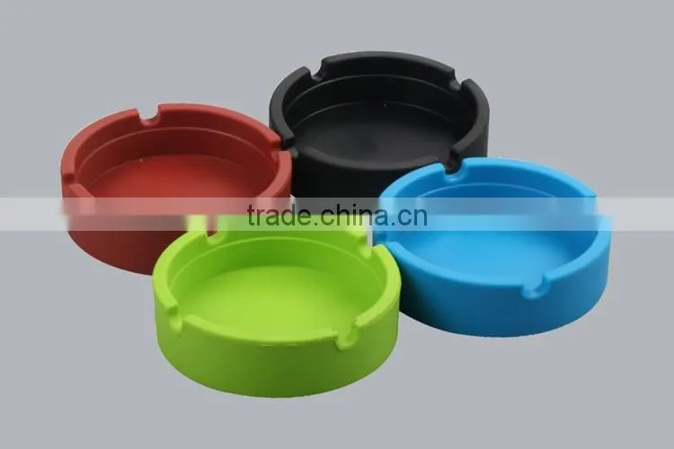 High quality round silicone ashtray , personalized silicone pocket ashtray