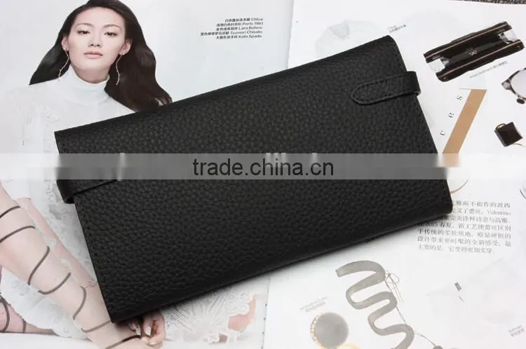 Cheap Genuine cow leather wallet women's Long Wallet