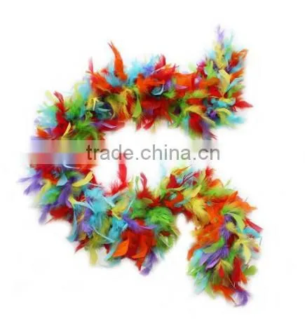 Turkey Chandelle Feather Boas-party decoration colorful mixed color