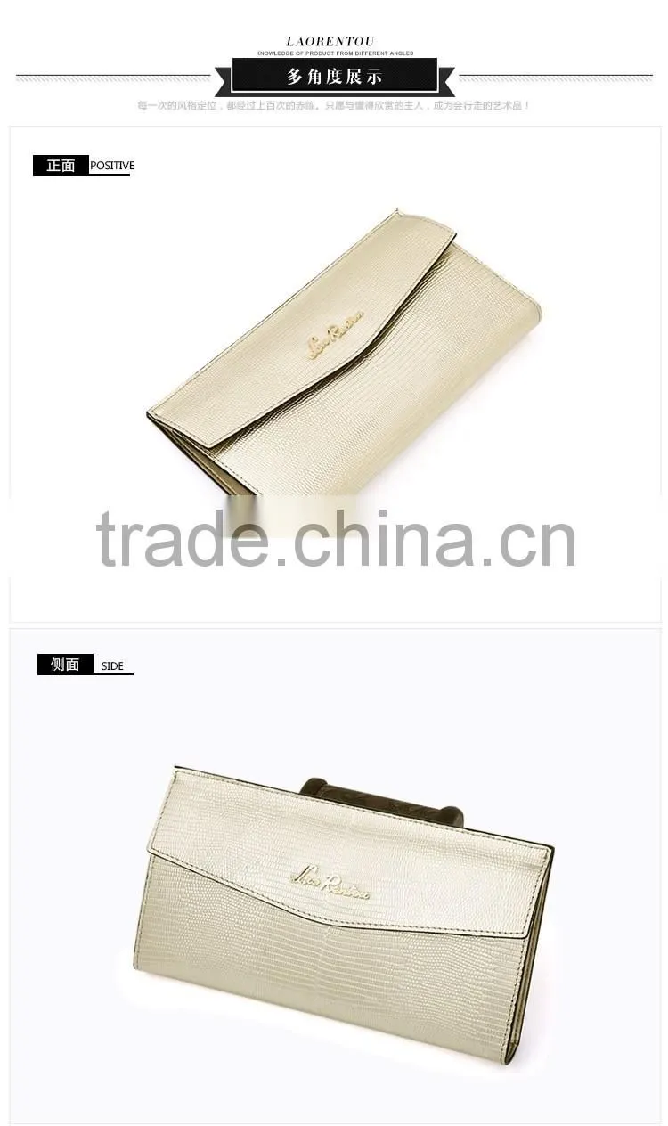 vintage cowhide leather wallet for lady guangzhou factory