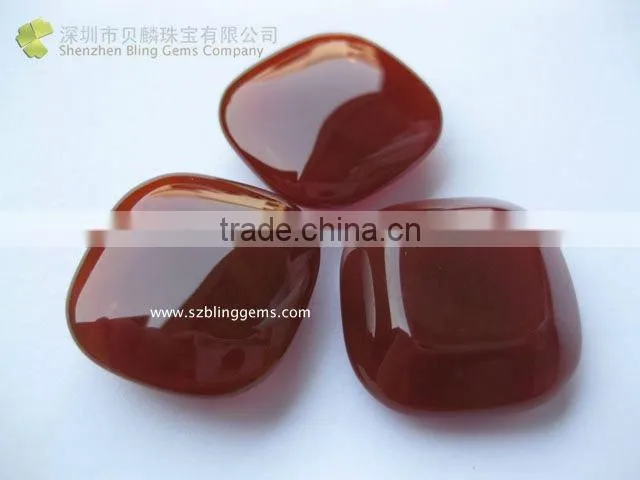wholesale gemstone cushion cabochons,red agate stone
