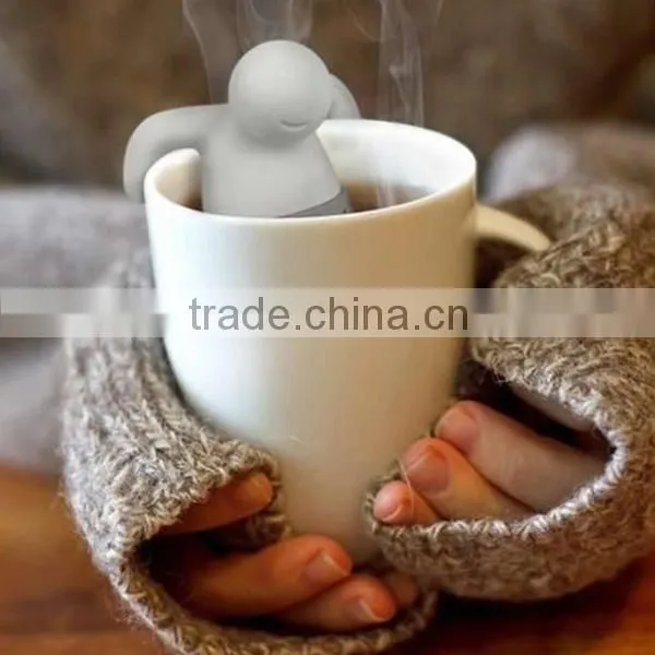 FDA/ LFGB standard Strawbery silicone tea bag,silicone tea strainers,tea infuser with plate
