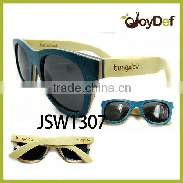 High quality wooden sunglasses polarized sunglasses china wholesale bluem color lens sunglasses