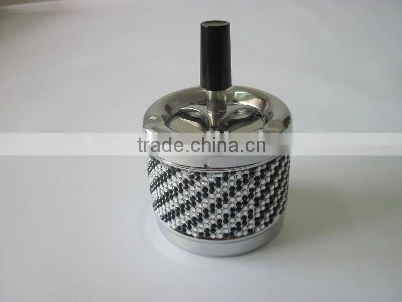 Crystal rhinestone table ashtray,metal standing ashtrays