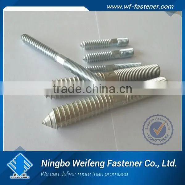 hanger bolt machine thread with wood thread