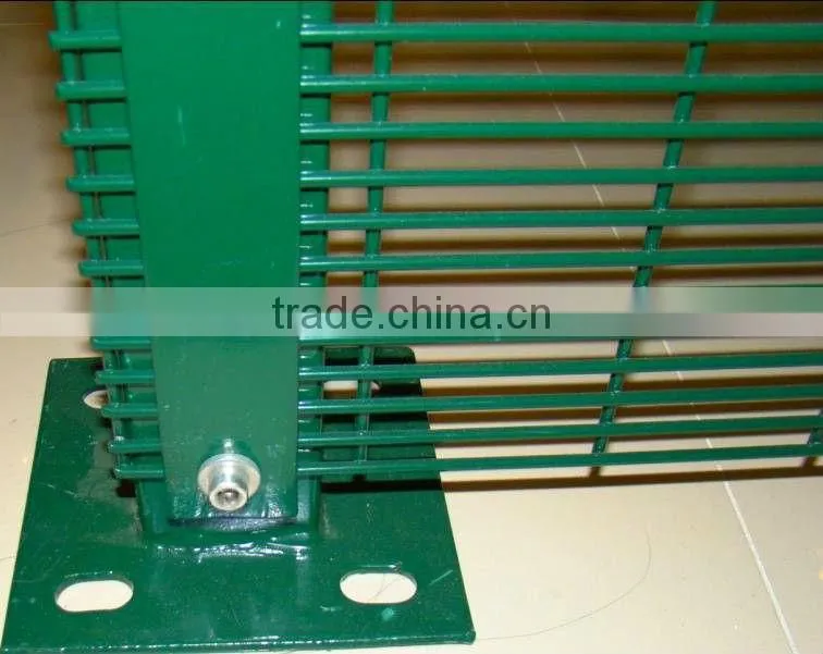 powder coated anti-climb prison 358 fencing/high security panel fence/voltage coated 358 anti- climb welded security fence