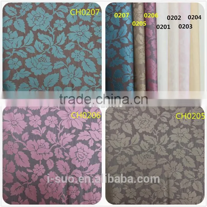 2016 Home decorative Cheap Embossing Vinyl PVC wallpaper building material