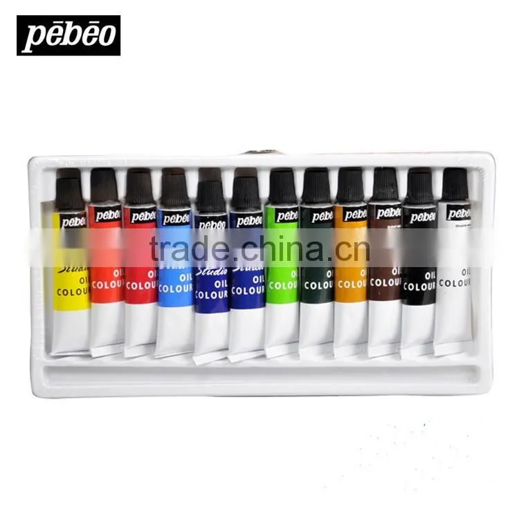 artist quality Pebeo 12x12ml oil colours paint