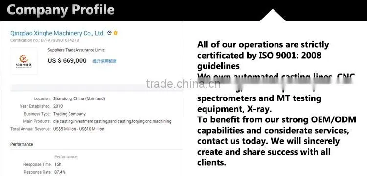 Lost wax casting stainless steel casting parts investment casting parts