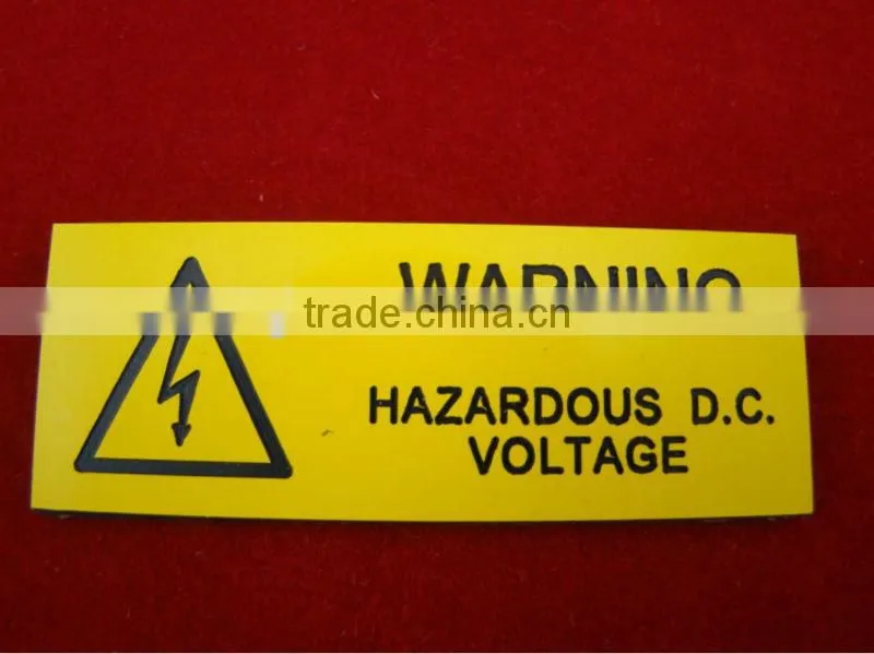 ABS plastic engraved Warning Tag