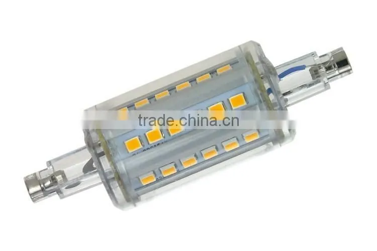 J78 5W 460LM 360degree R7S Corn LED 50w incandescent replacement PC plastic 5050 smd
