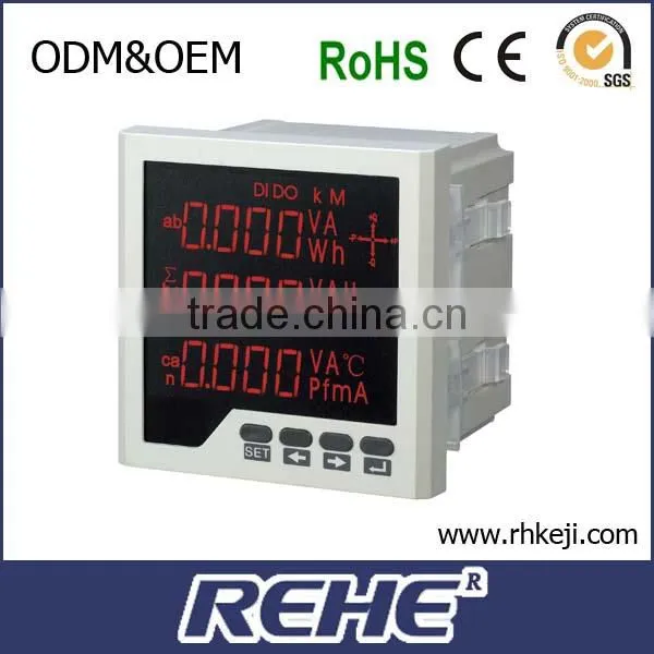 2014 newest analog control rate voltage ac57.7v single phase amper&volt&frequency combined meter