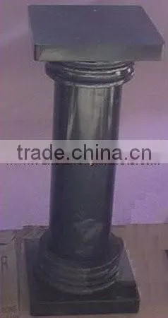 NATURAL JET BLACK MARBLE PEDESTALS
