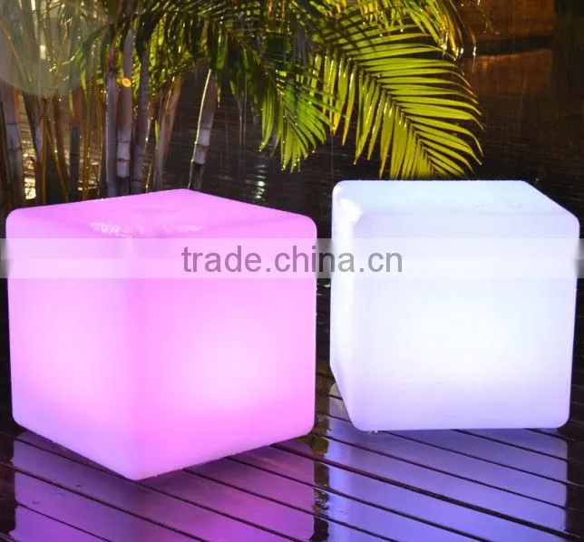 50cm large size RGB outdoor LED cubic stool