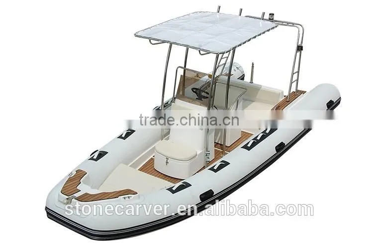 China Cheap 5.8m 19ft Fiberglass Bottom Inflatable Rib Boat