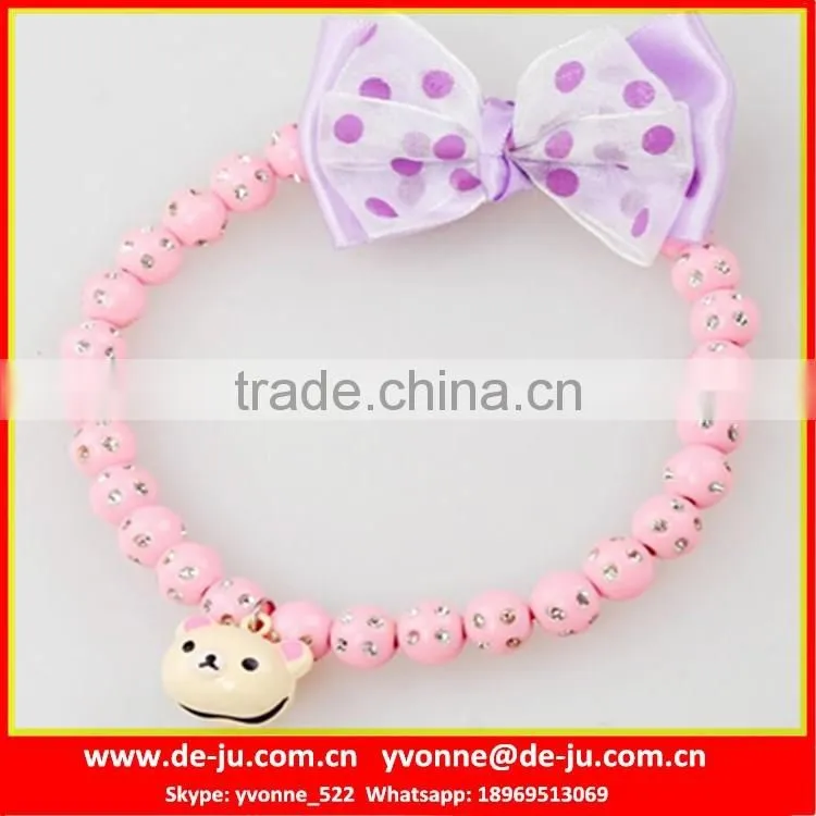 Pink Butterfly Pet Collar With Sparkly Rhinestones