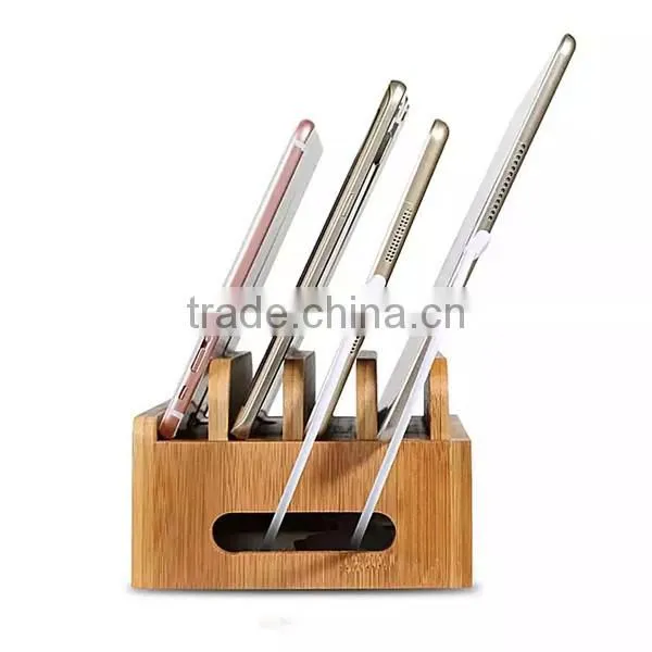 Personalized Desktop Mobile Phone Charging Bracket, Creative Wooden Storage Box